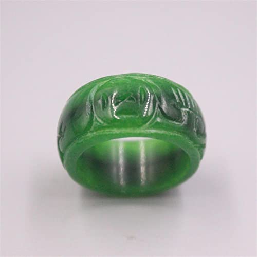 GSZCCZS Grüner Jadeit-Jade-Ring für Damen, für Damen und Herren (Ringgröße: Innendurchmesser 17 mm) von GSZCCZS