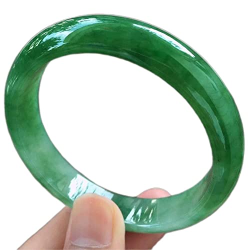 GSZCCZS Grünes Jade-Armband für Damen, grünes Jadeit-Armband, burmesischer Naturschmuck mit Zertifikat (Größe: 58 mm) von GSZCCZS