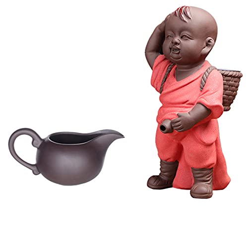 GSZCCZS Kleine Mönch Statue Zisha Tee Haustier Zen Ornamente Pinkeln Kinder Tee Tisch Tee-Set Dekoration Kreative Tee Zeremonie Junge Filter von GSZCCZS