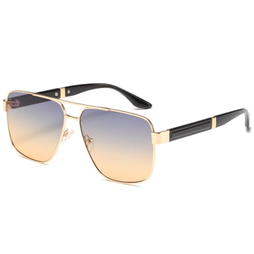 GSZCCZS Mode Doppelte Brücke Metall Sonnenbrille Frauen Stilvolle Sonnenbrille Männer Klassische Qualität Sommer Reise Shades von GSZCCZS