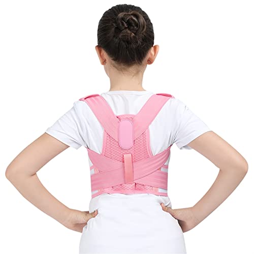 GSZCCZS Oberer Gürtel zur Begradigung des Rückens für Kinder und Jugendliche, orthopädisches Korsett zur Korrektur der Schulter- und Lendenwirbelsäulenunterstützung (Farbe: Rosa, Größe: XL) von GSZCCZS