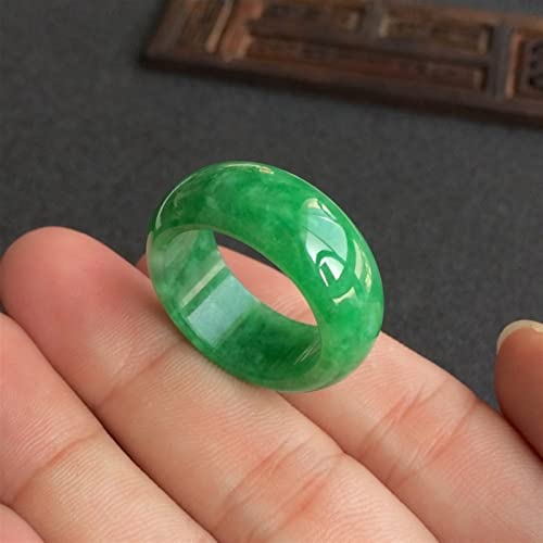 GSZCCZS Smaragd-trockener grüner Ring, Smaragd-Jade-Farbe, Jade-Ring, Fingerring für Männer und Frauen (Farbe: Innendurchmesser 19 mm) von GSZCCZS