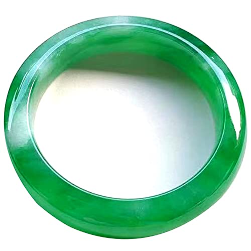 GSZCCZS Smaragdgrüner Jade-Armreif für Damen, natürlicher burmesischer Jadeit (Größe: 60 mm) von GSZCCZS