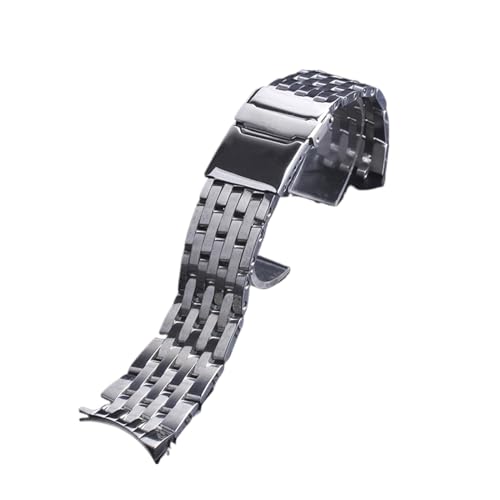 GSZCCZS Solide 316L Edelstahl Uhrenarmbänder Silber 22mm 24mm Metall Uhrenarmband Armband Armbanduhren Armband von GSZCCZS