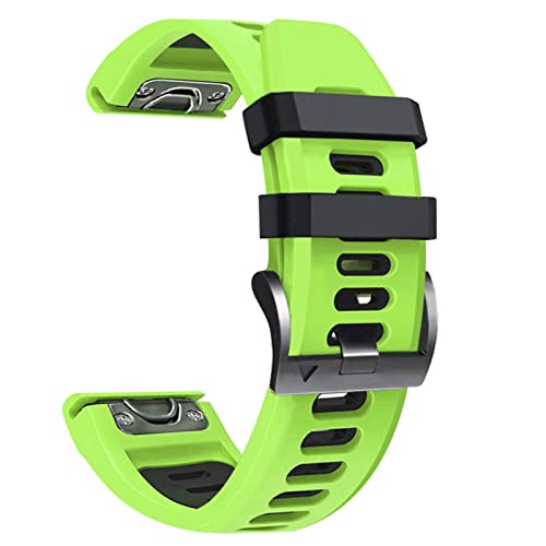 GSZCCZS Sport Silikon Smart Armband für Garmin Fenix ​​7 7X 6X 6 Pro 5X 5 Plus 3HR Easy Fit Quick Release 26 22mm Armbänder von GSZCCZS