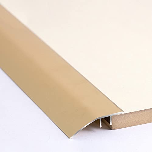 GSZCCZS Übergangstürleiste für Vinylböden, Metallschwellenreduzierer für Türen, Waschkücheneingang, schmale Teppichkantenverkleidung (Farbe: Gold, Größe: Länge 1,2 m/47 Zoll) von GSZCCZS