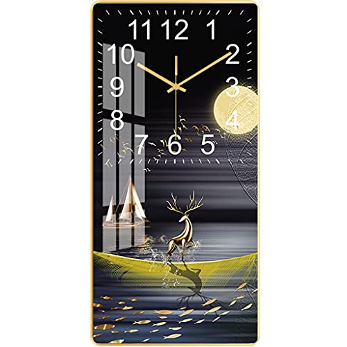 GSZCCZS Uhr Kristall Stille Kunst Große Hauswanduhr Tick Tick Wanddekoration Wandwanduhr - Hauswanduhr Tick Tick Wanddekoration Wandwanduhr Mode 3D Home Wal Vision ( von GSZCCZS