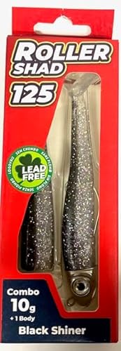 Roller Shad 125 Kunstköder, 16 g, Black Shiner Metallic, Lead Free von GT BIO