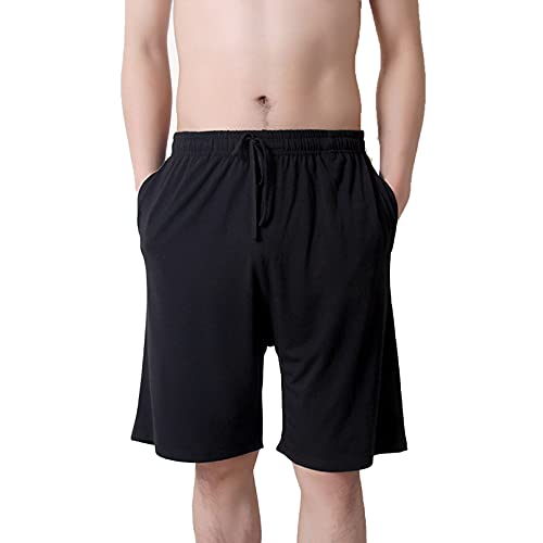 GTHTTT Herren Strick-Pyjama-Hose Pyjamahose Kurz Baumwolle Kordelzug Sporthose Freizeithose Sleep Hose Pants Jogging Hose Mit Taschen,Schwarz,L GTHTTT Herren Strick-Pyjama-Hose Pyjamahose Kurz Baumwolle Kordelzug Sporthose Freizeithose Sleep Hose Pants Jogging Hose Mit Taschen,Schwarz,L von GTHTTT