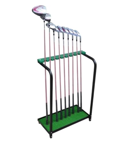 GTOULHH Golfschläger Zubehör Golf Club Display Lagerung Stehen Rack Für Garage 9 Putter Metall Hinterhof Clubs Organizer Halter Golftaschen-Organizer von GTOULHH