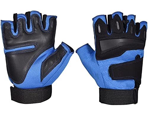 GTOULHH Sporthandschuhe Fahrradhandschuhe Halbfinger Outdoor-Sport-Radfahrenhandschuhe for Männer atmungsaktiv MTB Road Racing Reiten Fahrradhandschuhe Handschuhe Motocross(Blue,L) von GTOULHH