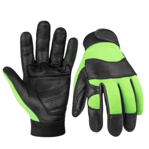 GTOULHH Sporthandschuhe Handschuhe Motorrad Racing Fahrradhandschuhe Vollfinger Wanderhandschuhe Herren Handschuhe Motocross(Grün,M) von GTOULHH