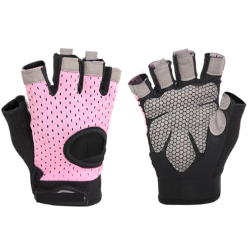 GTOULHH Sporthandschuhe Herren-Fitnesshandschuhe, Trainingshandschuhe for Fitness, Sport, Gewichtheben, Fitnessstudio, Gewichtheben Handschuhe Motocross(Pink,S) von GTOULHH