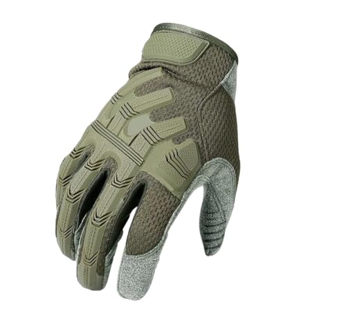 GTOULHH Sporthandschuhe Vollfinger-Handschuhe, Motocross, Motorradfahrer, Rennausrüstung, Handschuhe for Herren Und Damen Handschuhe Motocross(Grün,L) von GTOULHH