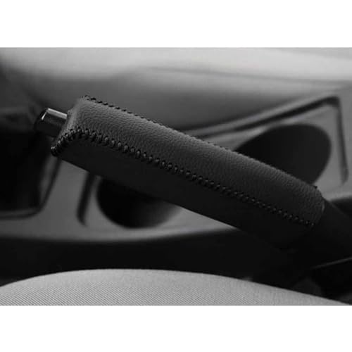Auto Handbremse Abdeckung Für B-enz /AMG GLS X167 X166 SUV 2015-2025, Leder Handbremsmanschette Rutschfest Und VerschleißFest Handbremsdeckel,B/Black Black Line von GTRFDGHT