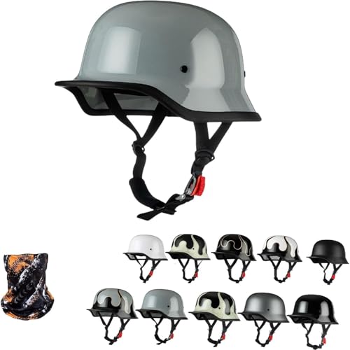 GTTZTHEB Frauen Mofa Helm Baseballmütze-Helm Halbhelme Motorradhelm Moped Helm Retro Halbschale Roller-Helm Mit ECE Genehmigt Halbschalenhelm FüR Erwachsene Herren Damen von GTTZTHEB