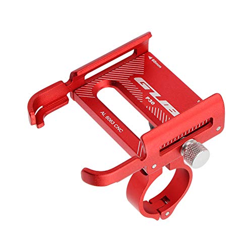 GUB P30 Fahrrad-Handyhalterung aus Aluminium für 8,9 cm bis 19,1 cm (3,5 bis 7,5 Zoll) Geräte (rot) von GUB