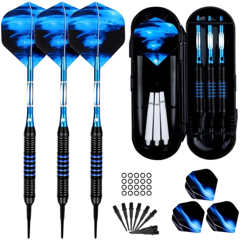 GUBOOM Dartpfeile mit Kunststoffspitze für Elektronische Dartscheibe 3 Stück Soft Darts Pfeile Set, 18 Gramm Profi Softdarts Dartpfeil und Extra Schafts Flights Dartspitzen Anti-Lose Gummiringe GUBOOM Dartpfeile mit Kunststoffspitze für Elektronische Dartscheibe 3 Stück Soft Darts Pfeile Set, 18 Gramm Profi Softdarts Dartpfeil und Extra Schafts Flights Dartspitzen Anti-Lose Gummiringe von GUBOOM