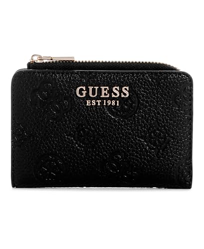 GUESS Damen Cresidia Zip Around Card Case Wallet, Schwarz, Einheitsgröße von GUESS