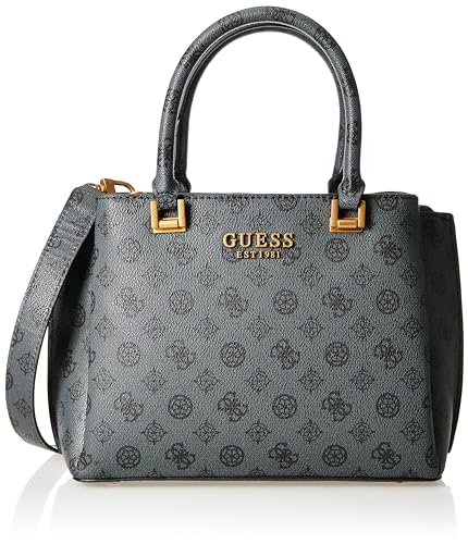 GUESS Damen Handtasche Fynna Charcoal Logo von GUESS