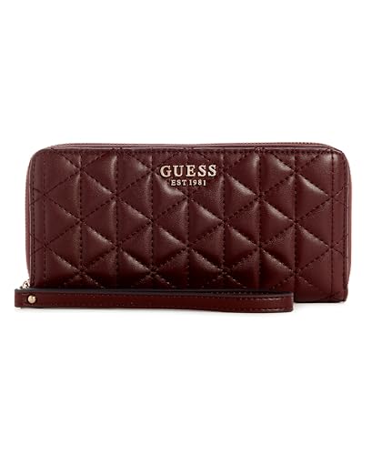 GUESS Damen Kori Large Zip Around Wallet, Burgunder, Einheitsgröße von GUESS