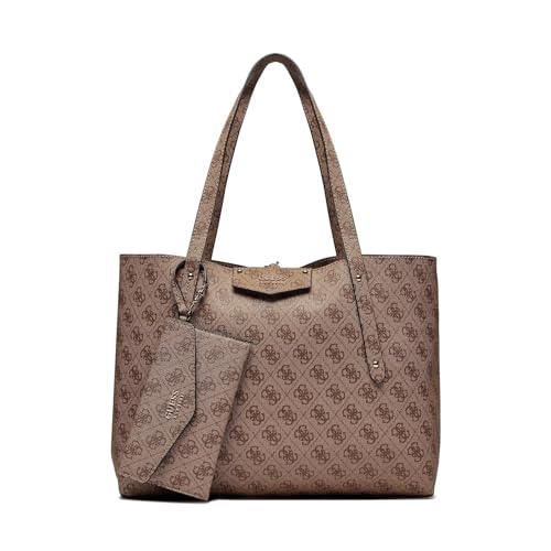 GUESS ECO BRENTON TOTE, beige(lattelogo), Gr. - von GUESS