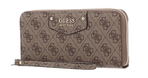 GUESS Eco Brenton Zip Around Latte Logo von GUESS