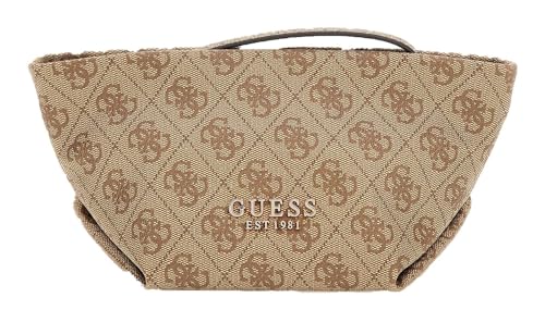 GUESS Eco Evaine Make Up Bag Latte Logo/Brown von GUESS