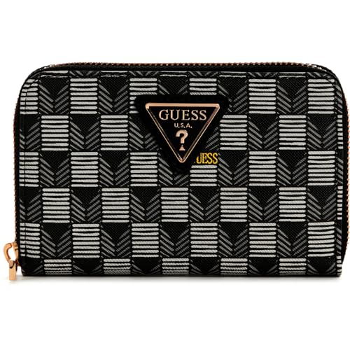 GUESS Damen G Wave SLG Medium Zip Around Wallet, Schwarzes Logo, One Size, G Wave SLG Medium Zip Around GUESS Damen G Wave SLG Medium Zip Around Wallet, Schwarzes Logo, One Size, G Wave SLG Medium Zip Around von GUESS