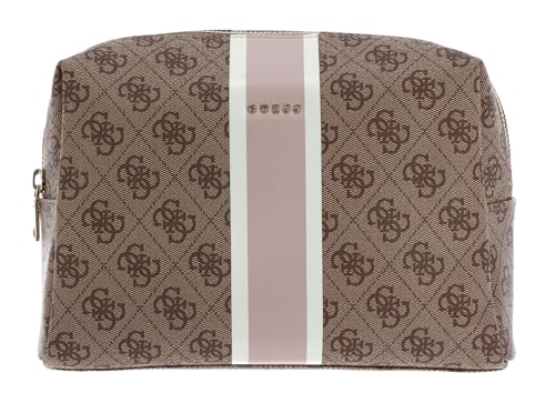 Guess GUESS Large Top Zip Cosmetic Bag Latte Logo von GUESS