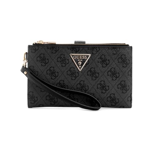 GUESS Laurel Damen-Geldbörse mit doppeltem Reißverschluss, Kohle-Logo, Einheitsgröße GUESS Laurel Damen-Geldbörse mit doppeltem Reißverschluss, Kohle-Logo, Einheitsgröße von GUESS