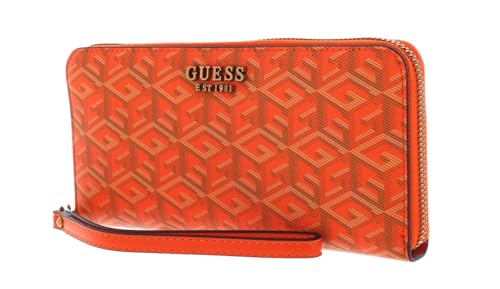 GUESS Laurel SLG Zip Around Wallet L Orange Logo GUESS Laurel SLG Zip Around Wallet L Orange Logo von GUESS