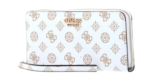 GUESS Laurel Zip Around Wallet L White Logo von GUESS