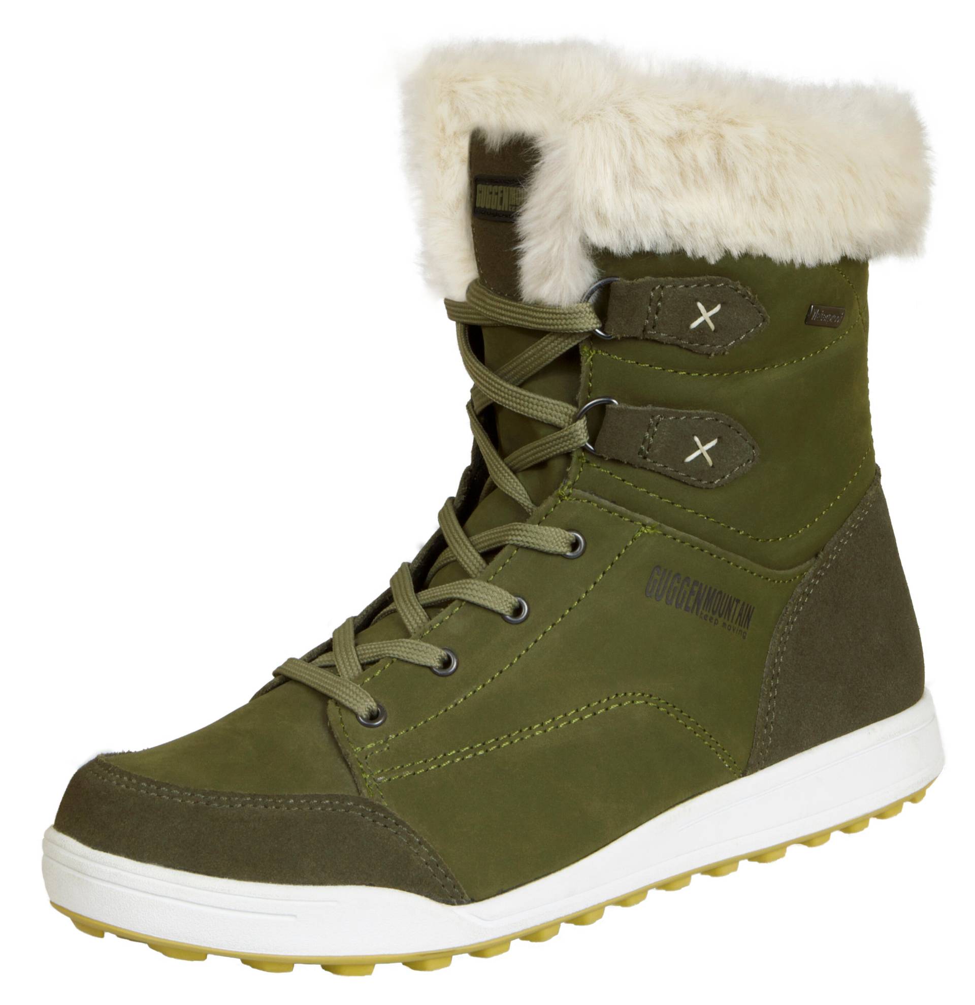 GUGGEN Mountain HPC56 Damen Winterstiefel Echtleder mit Kunstfell wasserdicht von GUGGEN MOUNTAIN