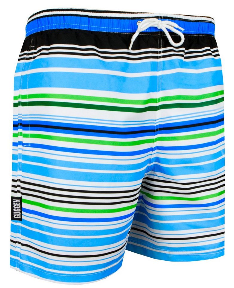 GUGGEN Mountain Badehose Badeshorts Badehose Herren Schnelltrocknend mit Kordelzug 2347 Schnelltrocknende Badeshorts mit Kordelzug gestreiftes blaues Muster GUGGEN Mountain Badehose Badeshorts Badehose Herren Schnelltrocknend mit Kordelzug 2347 Schnelltrocknende Badeshorts mit Kordelzug gestreiftes blaues Muster von GUGGEN Mountain