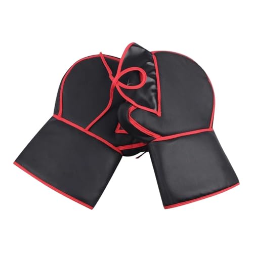 GUIBEIZU Am Lenker Montierte Handschuhe Motorrad-Lenkerhandschuhe, wasserdicht, Winddicht, Winterhandschuhe, Motorroller, Elektrofahrzeuge, reflektierende Motorradhandschuhe(Red Black) von GUIBEIZU