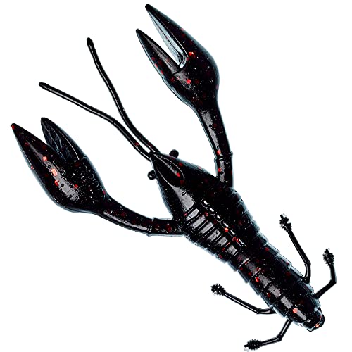 Gunki Hourra Craw 10cm 9,4g - 6 Gummikrebse, Gunki Farben:Black Red Flake von GUNKI