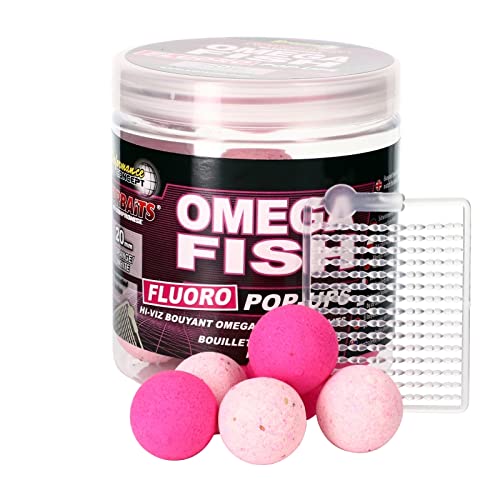 Starbaits Bouillettes Performance Concept Omega Fish Fluo Pop Ups - D.20mm - 80g - Blanc - Rose Fluo - 63180 von GUNKI