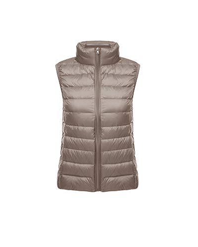 GUOCU Classics Damen Weste Winter Warm Steppweste Gesteppt Stehkragen Daunenweste Weste Jacke Ultraleicht Übergangsweste Packbare Leichte Ärmellose Daunen Winterjacke Kurze Daunenjacke Khaki M GUOCU Classics Damen Weste Winter Warm Steppweste Gesteppt Stehkragen Daunenweste Weste Jacke Ultraleicht Übergangsweste Packbare Leichte Ärmellose Daunen Winterjacke Kurze Daunenjacke Khaki M von GUOCU
