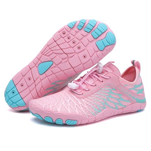 GUOGAOzz Grounded-Schuhwerk für Damen und Herren, Grounded-Schuhwerk für Neuropathie, Barfußschuhe, Bequeme, leichte, rutschfeste Barfußschuhe (Pink,Men-13/13.5#) von GUOGAOzz