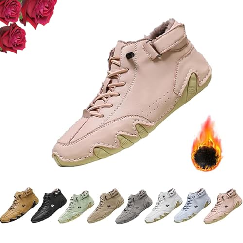 GUOGAOzz Vogany Orthopädische Sneaker mit Fußgewölbeunterstützung für Männer und Frauen, warme Winter-Baumwollschuhe aus Fleece und Samt in Übergröße für Männer (pink,40#) von GUOGAOzz