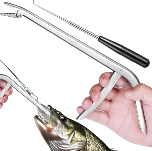 GUOYOU 2 Stück Hakenlöser Angeln,Edelstahl Hakenlöser Angeln Schnelles Disgorger Tragbarer Angelhaken Entferner Angelzange Hakenlöser Zange Angelzubehör Fishing Accessories mit Magnete GUOYOU 2 Stück Hakenlöser Angeln,Edelstahl Hakenlöser Angeln Schnelles Disgorger Tragbarer Angelhaken Entferner Angelzange Hakenlöser Zange Angelzubehör Fishing Accessories mit Magnete von GUOYOU