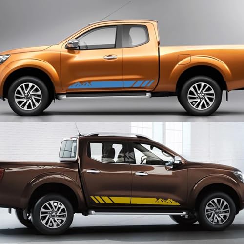 GUPEB 2 Stück Vinyl Auto Auto Aufkleber, passend für Nissan Navara NP300 Off Road Mountain Styling Tür Seitenschweller Streifen von GUPEB