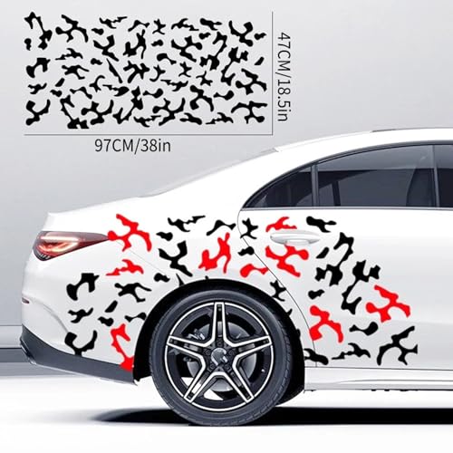 GUPEB Auto Aufkleber Racing Camo Aufkleber Refit Auto Beide Seiten Karosserie Tür Wrap Vinyl Folie DIY Automobile Styling von GUPEB