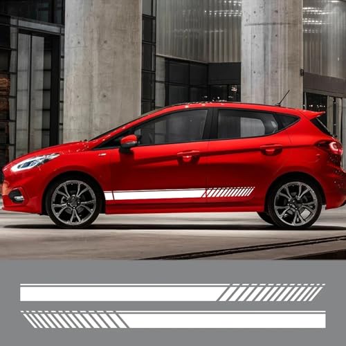 GUPEB Auto Tür Seitenschweller Streifen Aufkleber, passend für Ford Fiesta MK8 MK7 MK6 Mk5 ST Sport Styling Vinyl Dekor Aufkleber von GUPEB