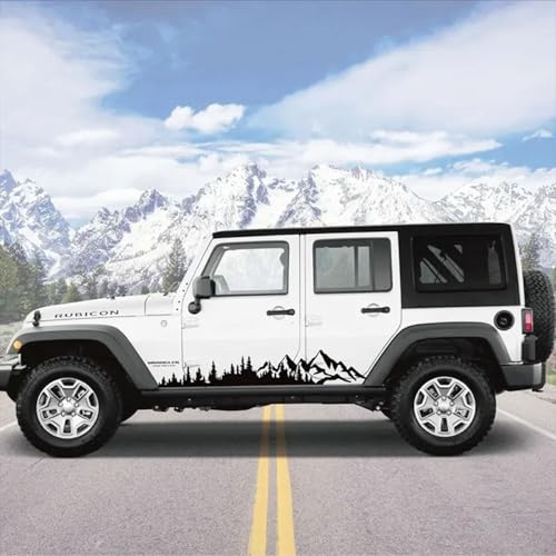 GUPEB Autoaufkleber von personalisierten kreativen dekorativen Jeep Wrangler Fahrzeug LKW Baum Wald Vinyl Aufkleber von GUPEB