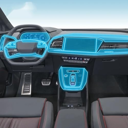 GUPEB Für Audi Q5 e-tron 2023Auto Innenraum Mittelkonsole Transparente TPU-Schutzfolie Anti-Kratz-Reparaturfolie von GUPEB