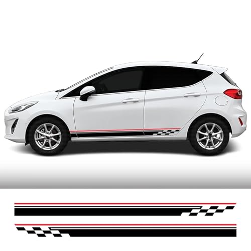 GUPEB Für Ford Fiesta MK7 Auto Aufkleber Tür Seite Kit PVC Aufkleber Auto Außendekoration wasserdichte Vinylfolie von GUPEB