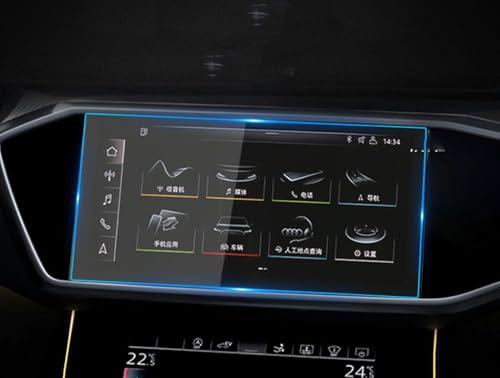 GUPEB Passend für Audi A7 2024 2023 2022 2021 2020 2019 Navigation 10,1 Zoll gehärtete Folie Instrumentenfolie Autozubehör von GUPEB