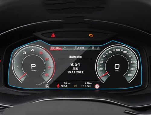 GUPEB Passend für Audi Q8 2024 2023 2022 2021 2020 2019 2018 Navigation gehärtete Folie Instrumentenfolie Autozubehör von GUPEB